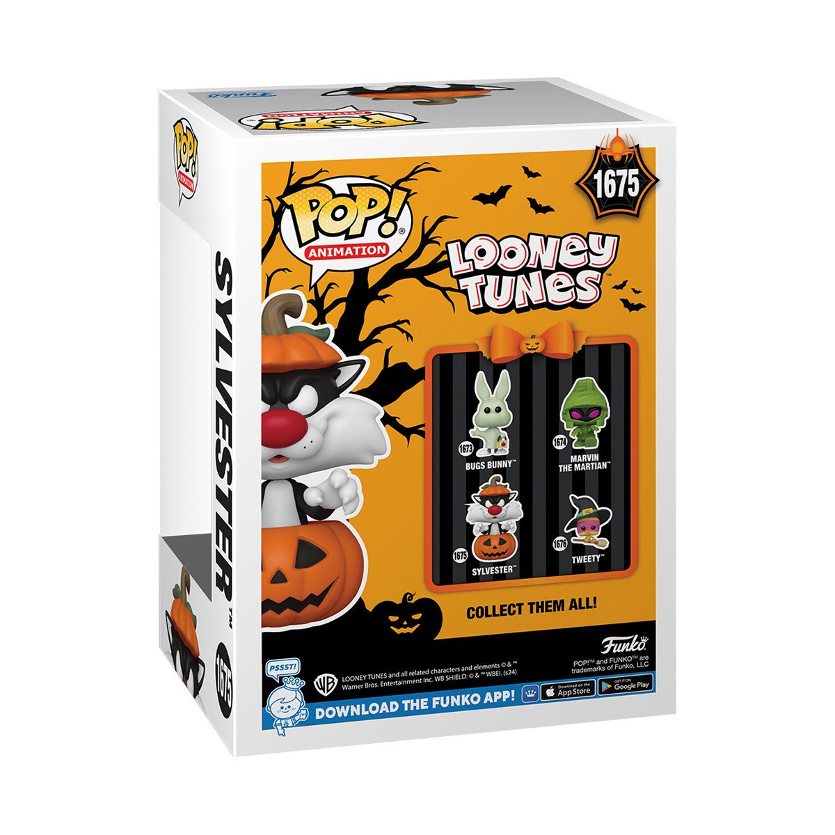 Looney Tunes Halloween Sylvester with Pumpkin Funko Pop! Vinyl Figure #1675 Funko