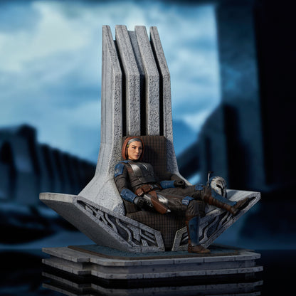 Star Wars Premier Collection Mandalorian Bo-Katan on Throne Statue Gentle Giant