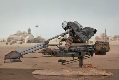 Star Wars: The Mandalorian Din Djarin on Speeder Bike Premier Collection 1:7 Scale Statue - Hyperdrive Collector Zone