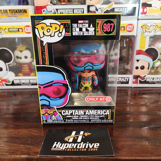Marvel The Falcon & the Winter Soldier Captain America Blacklight Funko Pop! Vinyl Figure #987