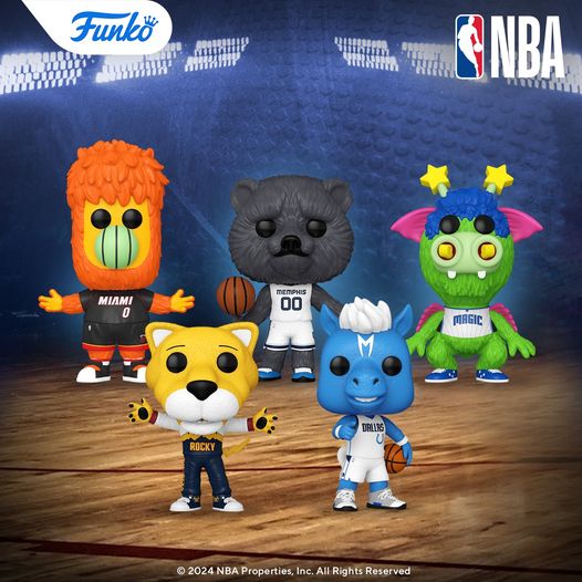 NBA Mascots Funko Pop! Vinyl Figure Bundle of 5 Funko