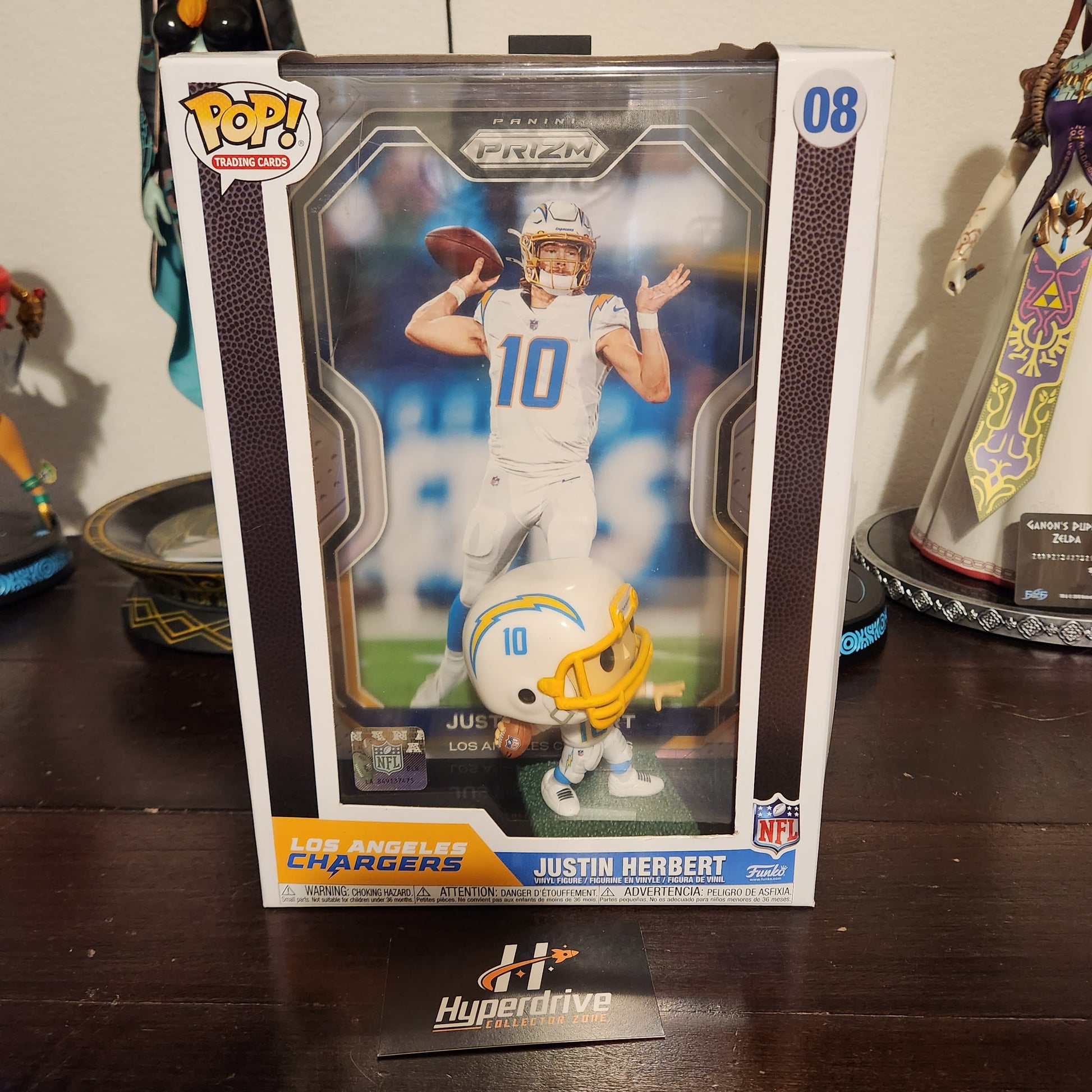 NFL Los Angeles Chargers Justin Herbert Funko Pop! Vinyl Figure Panini Prizm Exclusive Funko