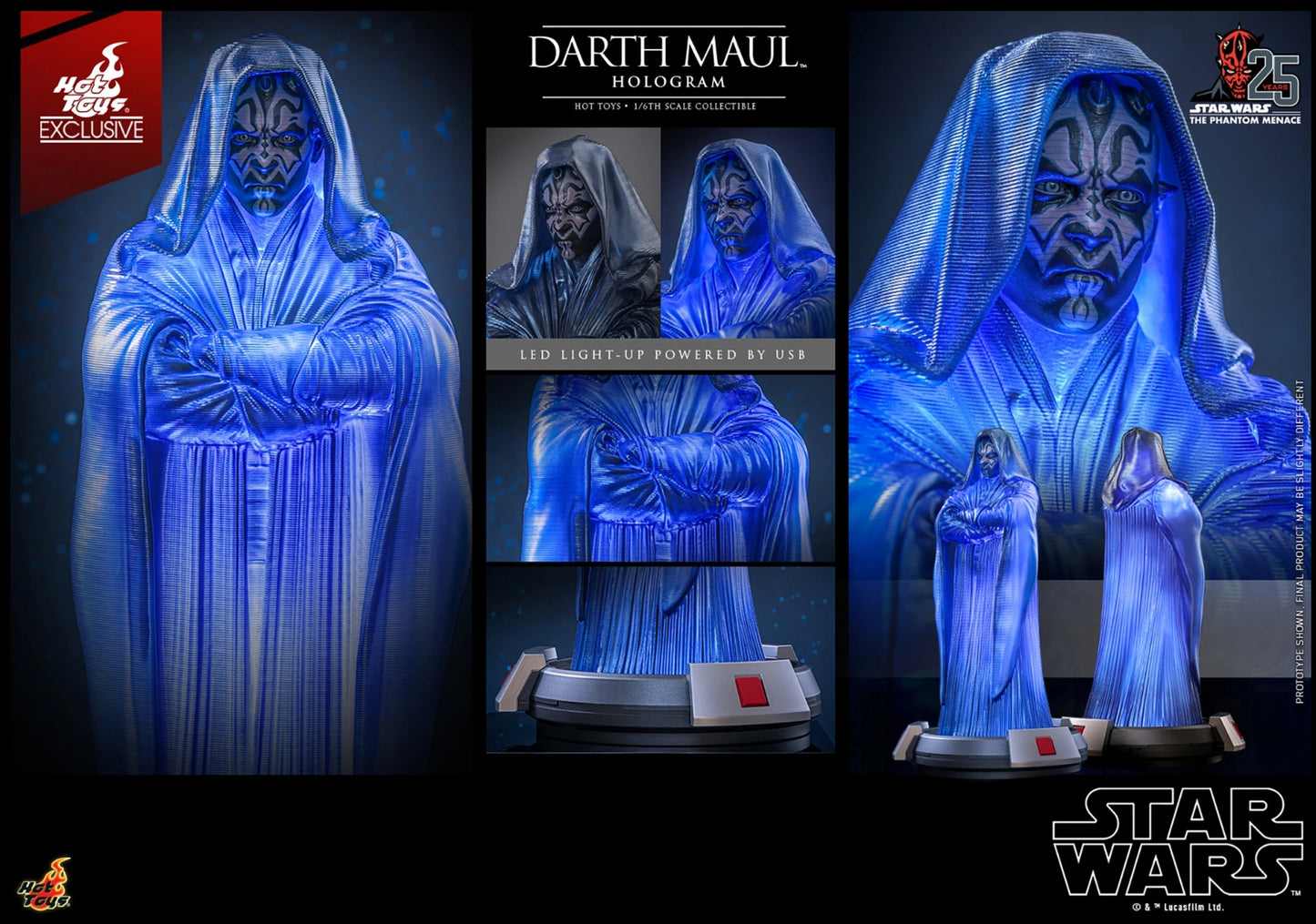 Star Wars Darth Maul Hologram Sixth Scale Figure