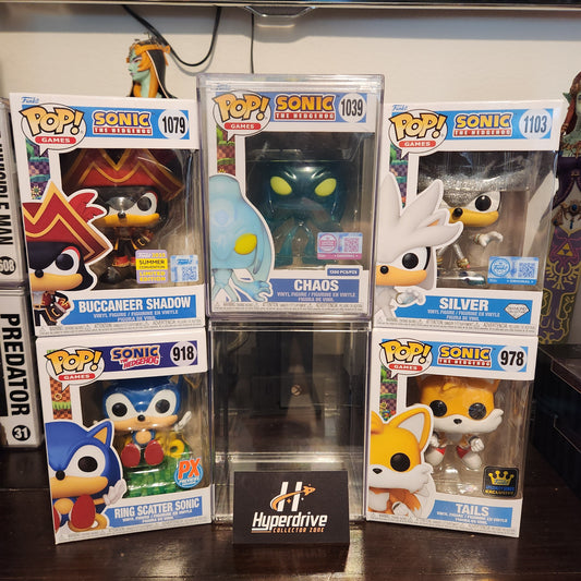 Sonic the Hedgehog CHAOS (Translucent) Funko Pop! Vinyl Figure Exclusive Bundle of 5 Funko
