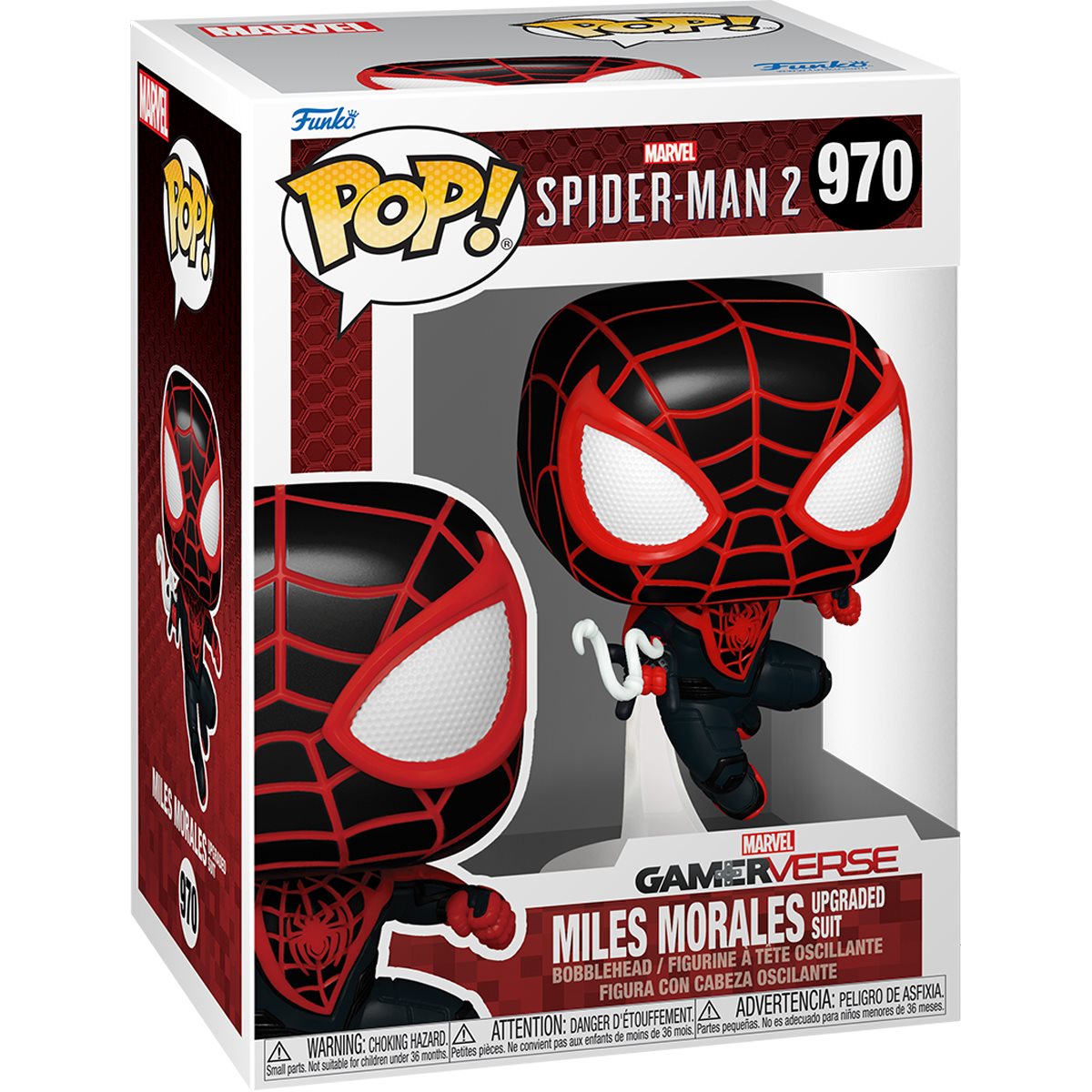 Spider-Man 2 Game Miles Morales Upgraded Suit Funko Pop! Vinyl Figure #970 Funko