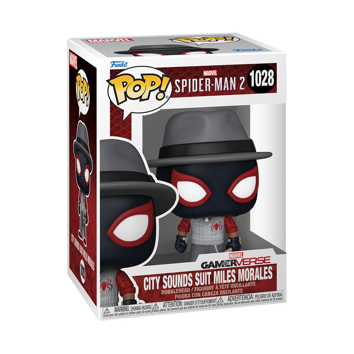 Spider-Man 2 Video Game City Sounds Suit Miles Morales Pop! Vinyl Figure #1028 Funko
