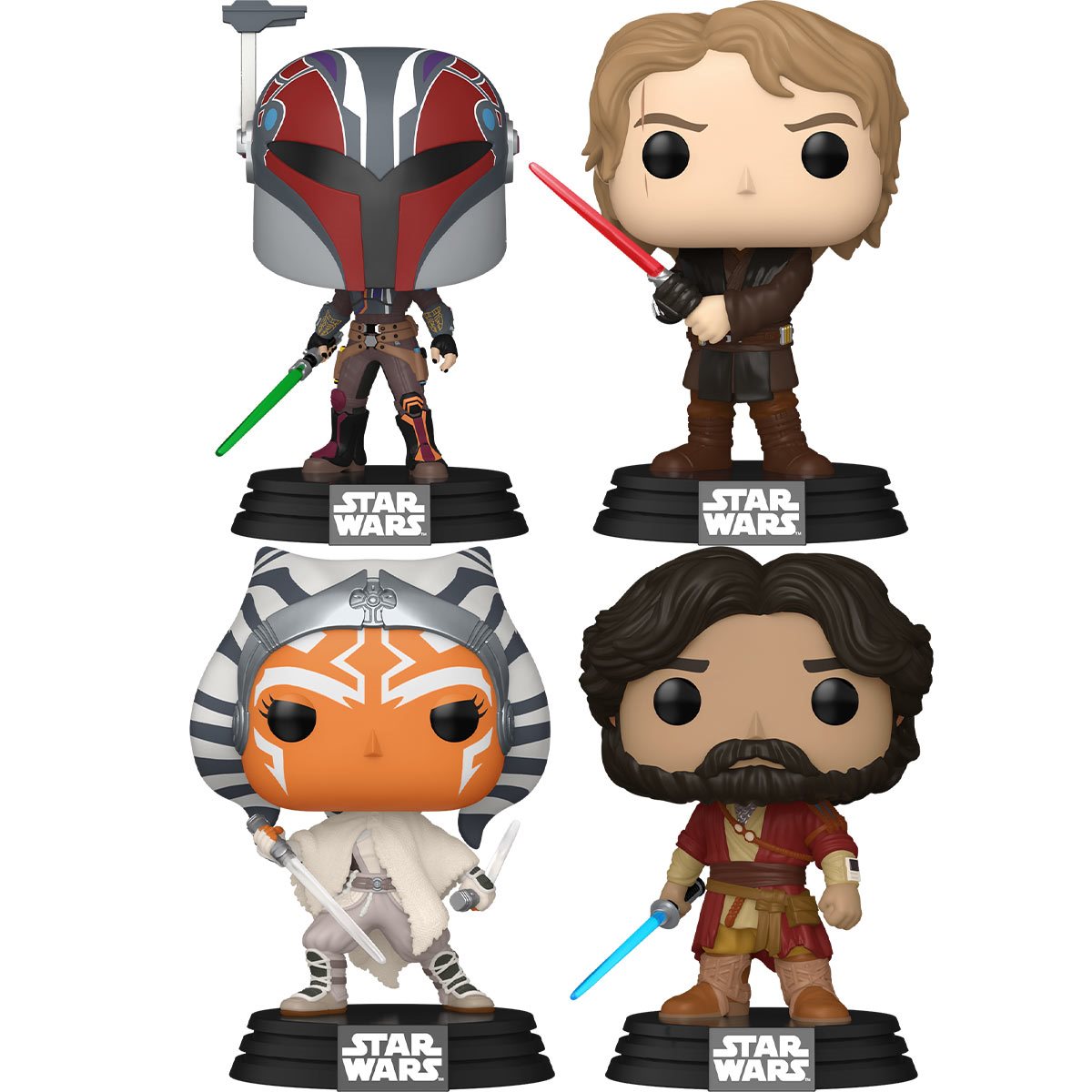 Star Wars: Ahsoka Series 3 Funko Pop! Vinyl Figure Bundle of 4 Funko