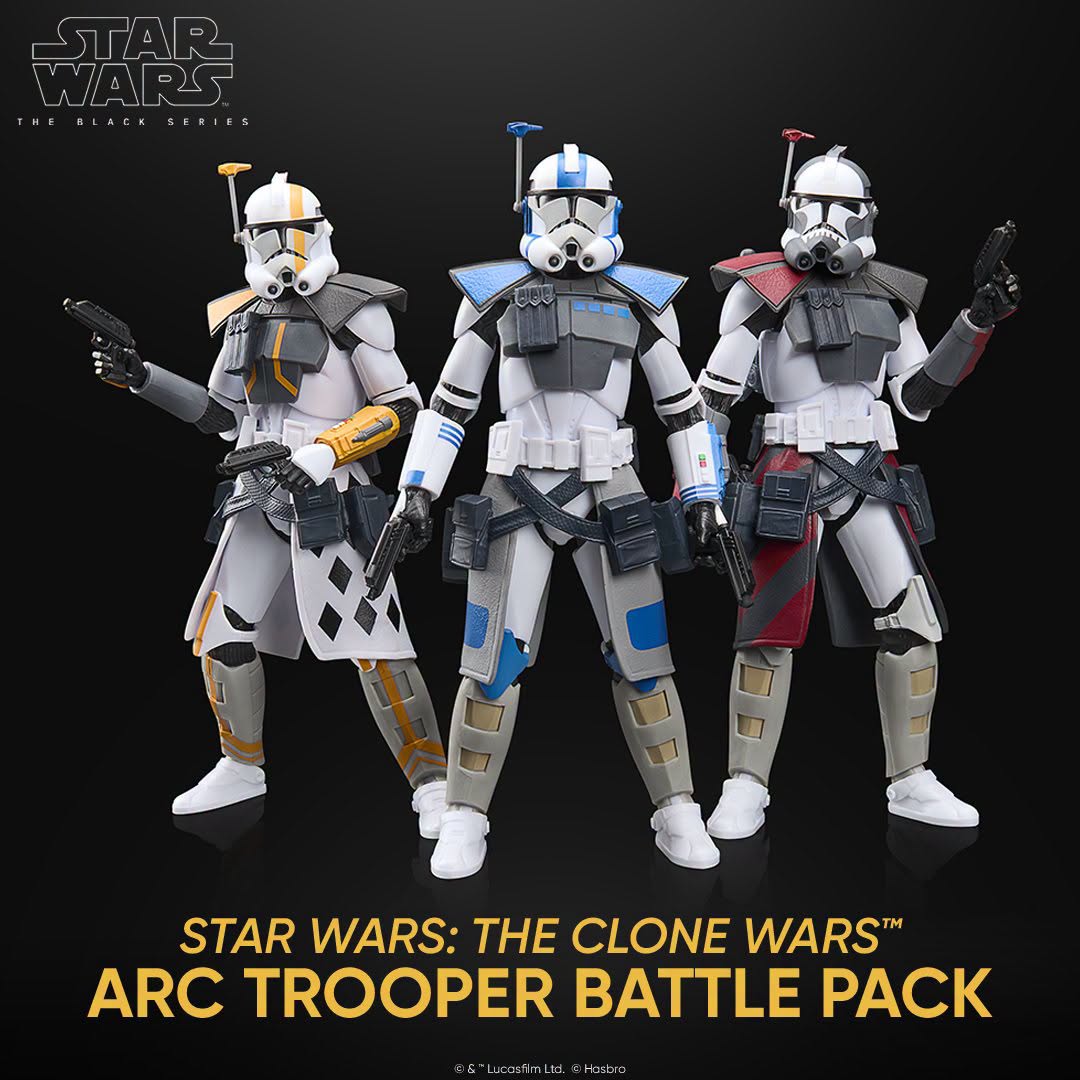 Star Wars The Black Series ARC Trooper 6-Inch Action Figure 3-Pack Fan Channel Exclusive Hasbro