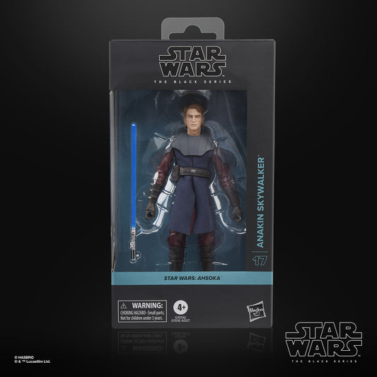 Star Wars The Black Series Anakin Skywalker (Ahsoka) 6-Inch Action Figure packaged in a window display box.