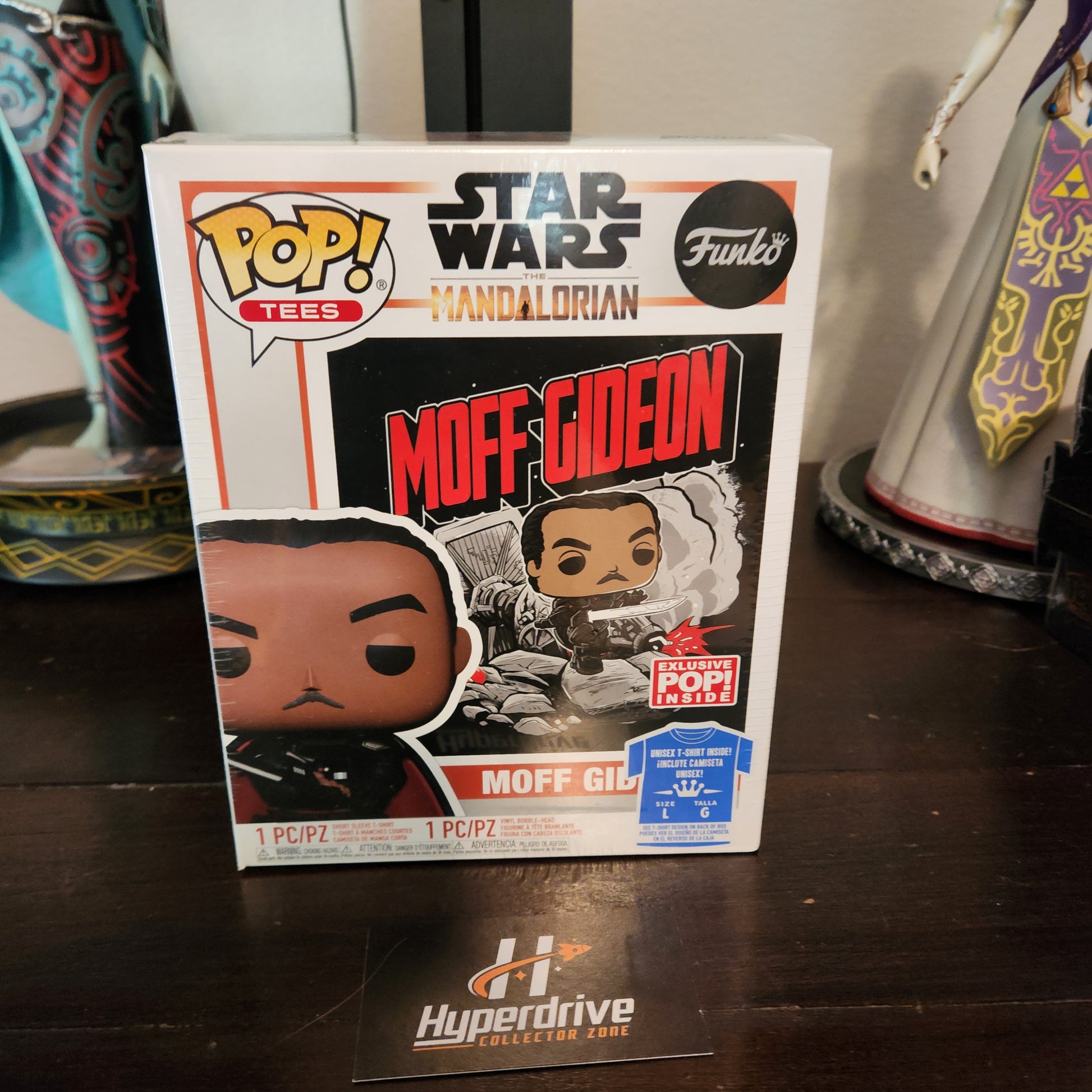 Star Wars The Mandalorian Moff Gideon Funko PoP & Tee Bundle, Size Large