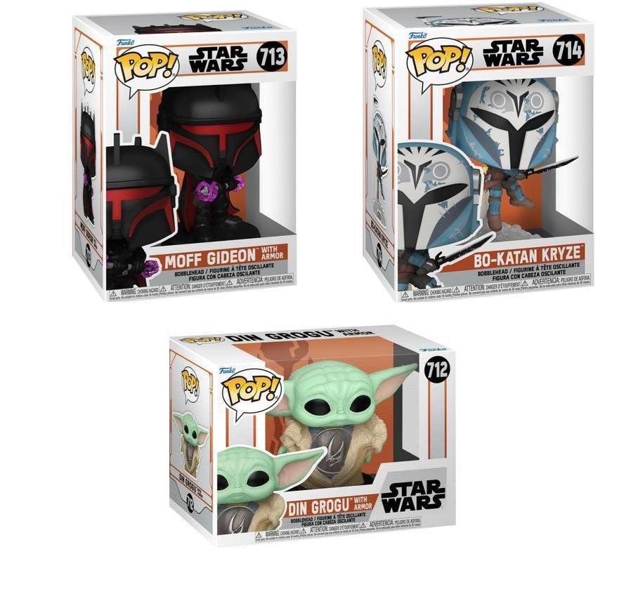 Star Wars: The Mandalorian Wave 10 Pop! Vinyl Figure Bundle of 3 Funko
