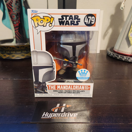 Star Wars The Mandalorian w/ Beskar Staff Funko PoP Vinyl Figure #479 Exclusive Funko