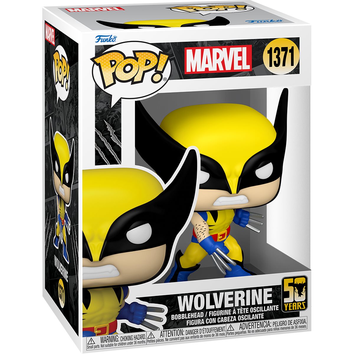 Wolverine 50th Anniversary Wolverine (Classic) Funko Pop! Vinyl Figure #1371 Funko