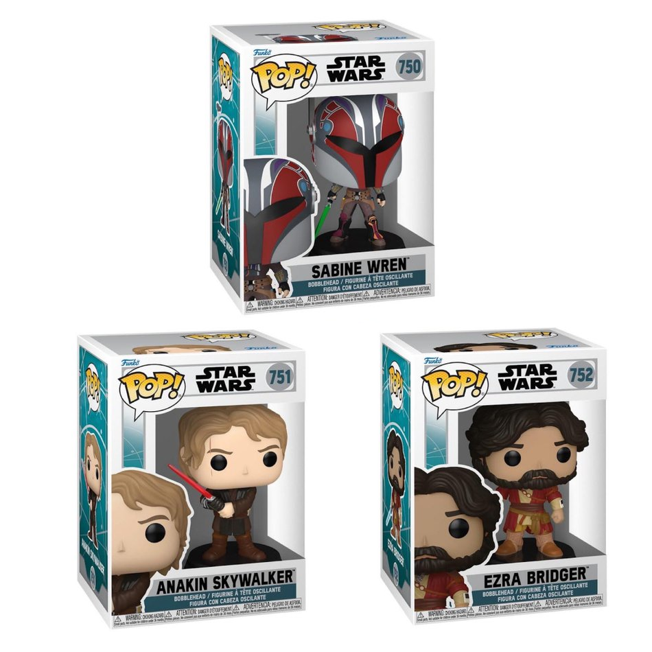 Star Wars: Ahsoka Series 3 Funko Pop! Vinyl Figure Bundle of 3 Funko