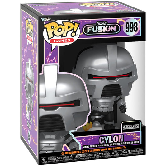 Funko Pop! Cylon figure packaging with purple and black design