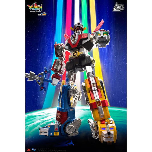 Voltron 40th Anniversary Gift Set with Light-Up Sound Base Toynami