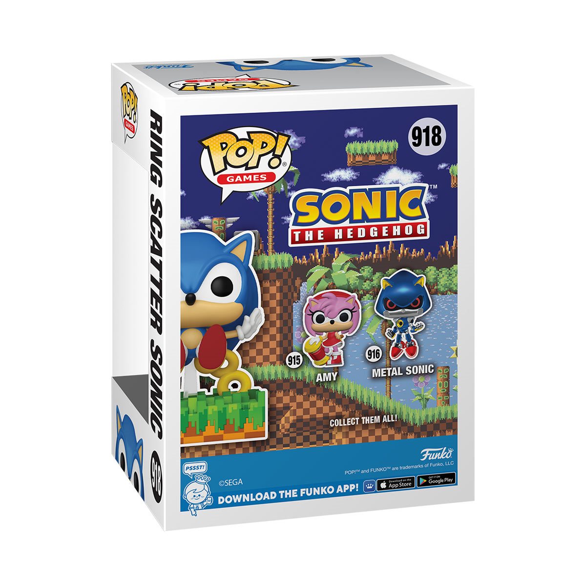 Sonic the Hedgehog Ring Scatter Sonic Funko Pop! Vinyl Figure #918 - Previews Exclusive - Hyperdrive Collector Zone