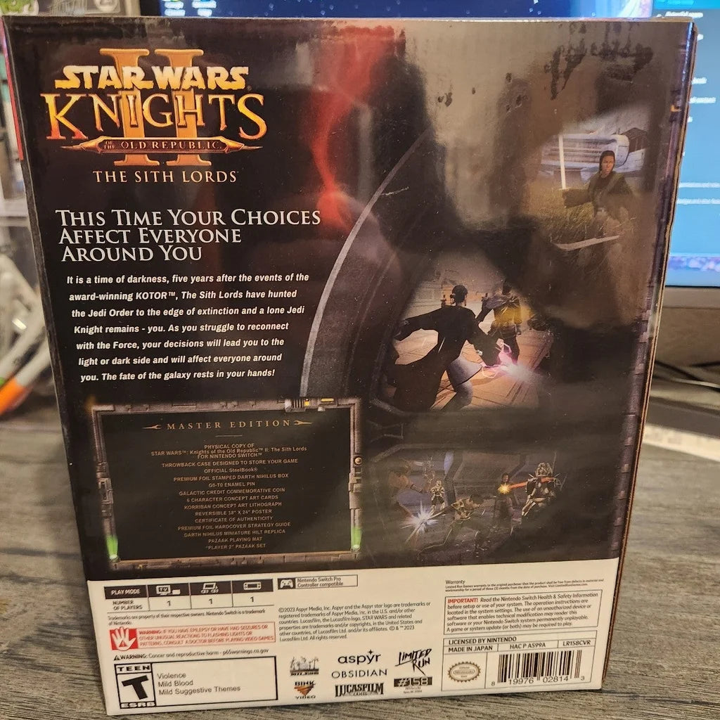 Star Wars Knights of the Old Republic II The Sith Lords Master Edition Limited Run Games