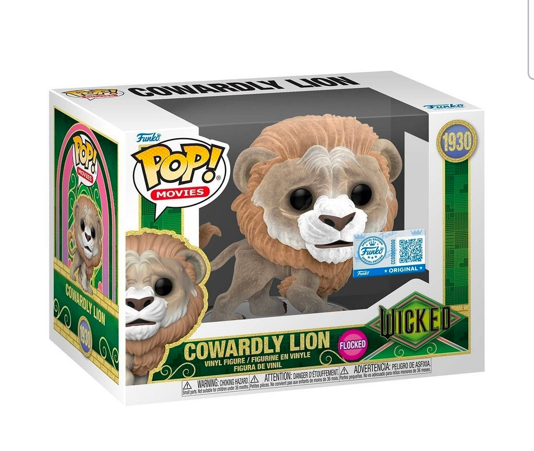 Funko Pop Wicked Cowardly Lion Funko PoP Vinyl Figure Flocked #1930 Funko