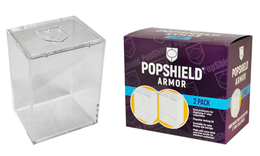 PopShield Armor Hard Protectors 2-Count - Stackable with Magnetic Lid 7BaP
