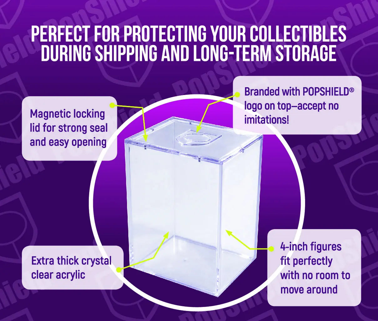 PopShield Armor Hard Protectors 2-Count - Stackable with Magnetic Lid 7BaP